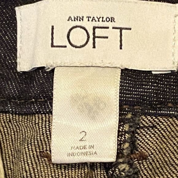 Ann Taylor LOFT 99% Cotton Wide-Leg Denim Dress Blue Jeans Sz 2 - Picture 5 of 15